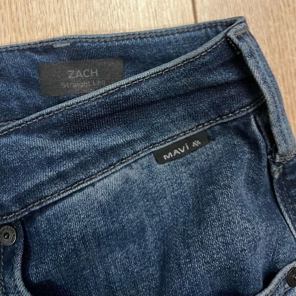 MAVI Men's Zach Straight Leg Jeans 40 x 32 Dark Wash - Picture 3 of 9